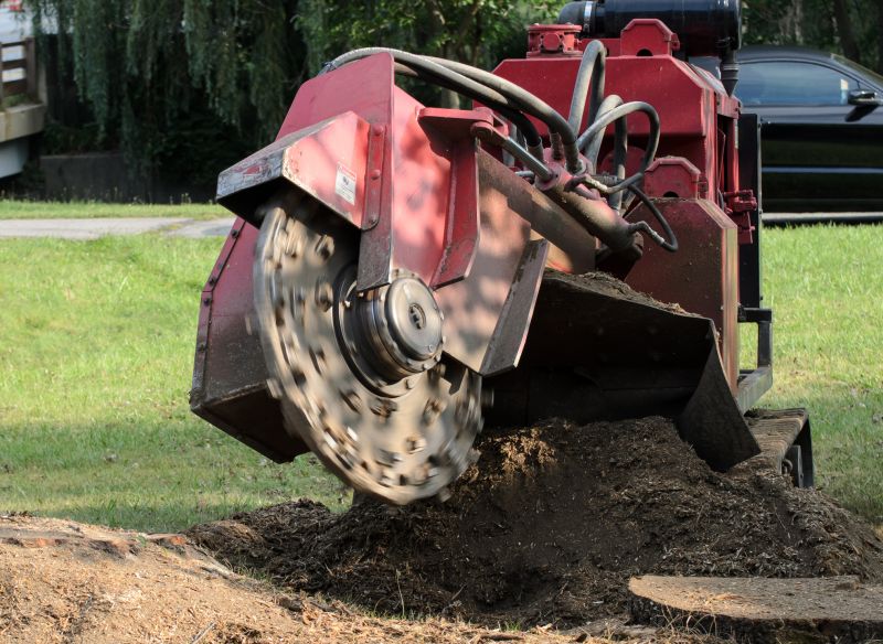 Stump Grinding Equipment in Use